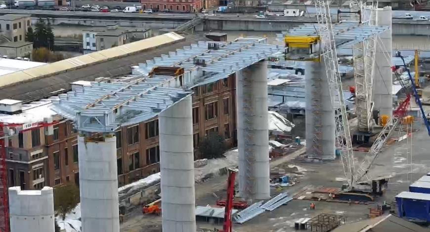 Genova: varato il quinto impalcato del nuovo ponte